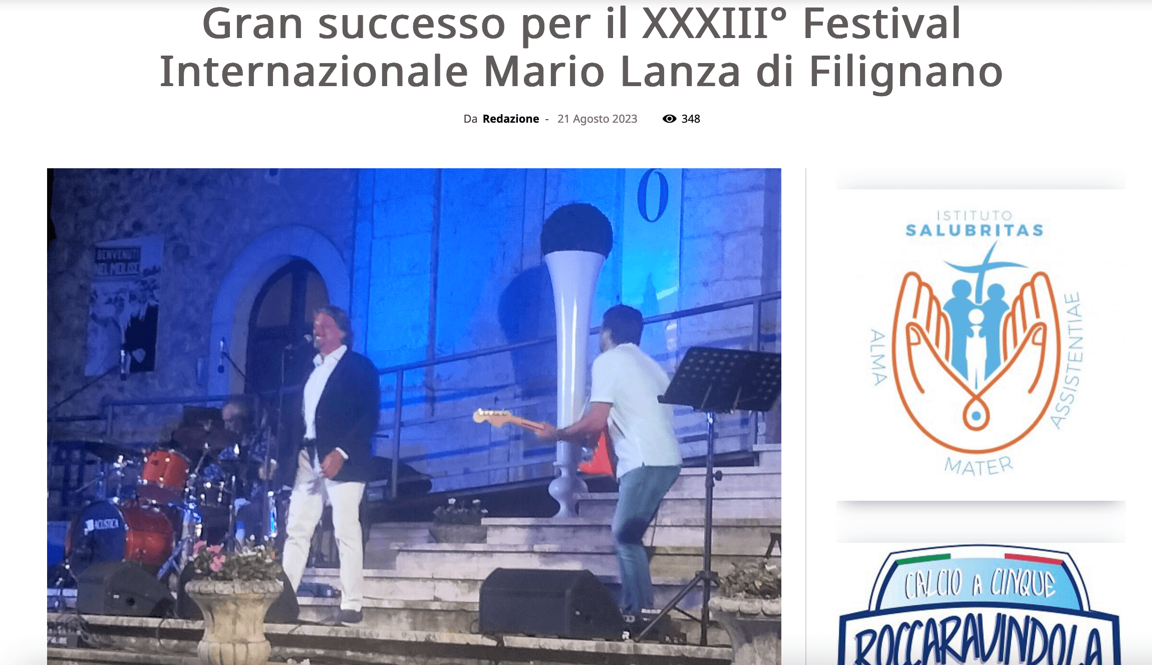 Gran successo per il XXXIII° Festival Internazionale Mario Lanza di Filignano