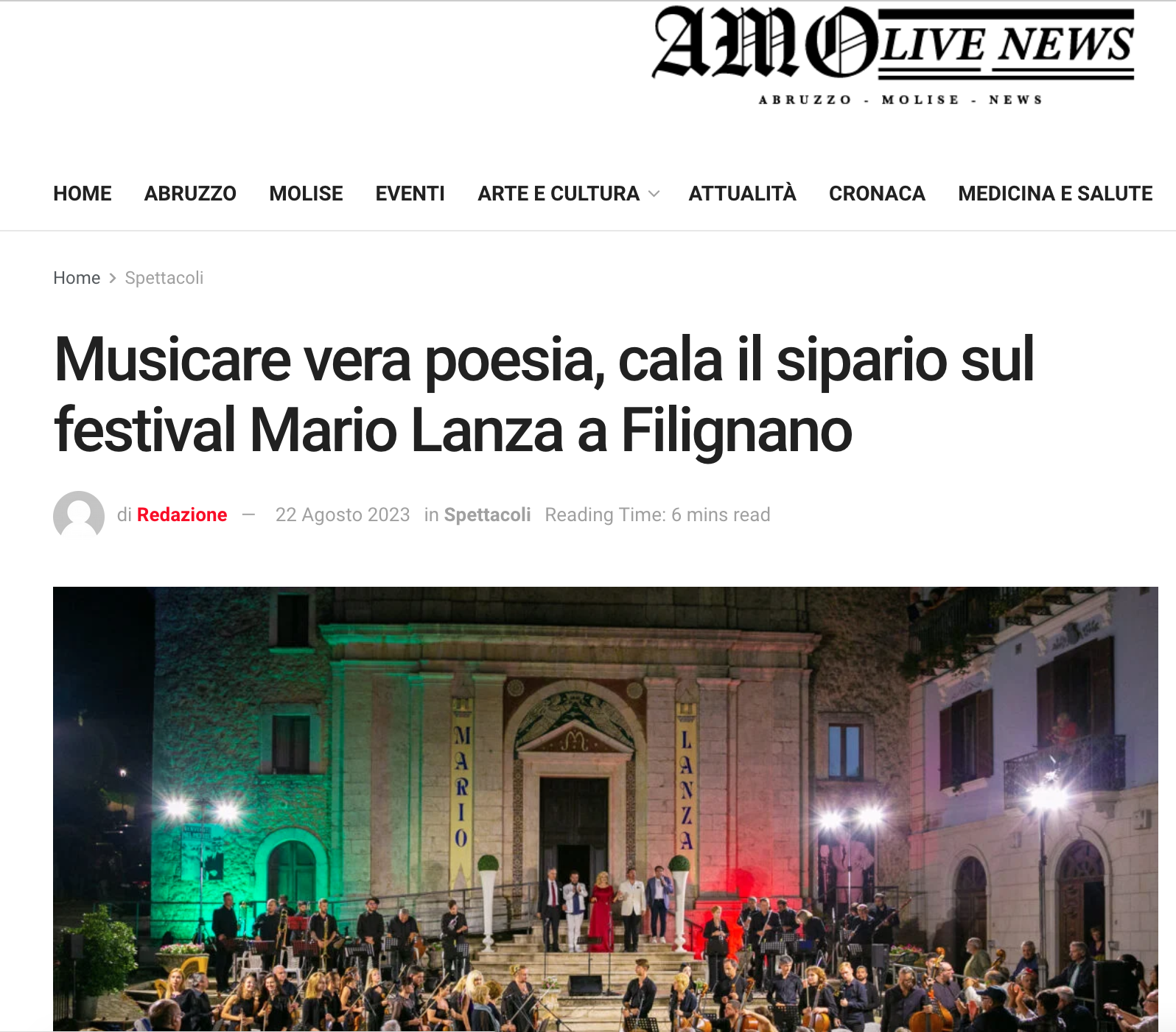 Musicare vera poesia, cala il sipario sul festival Mario Lanza a Filignano
