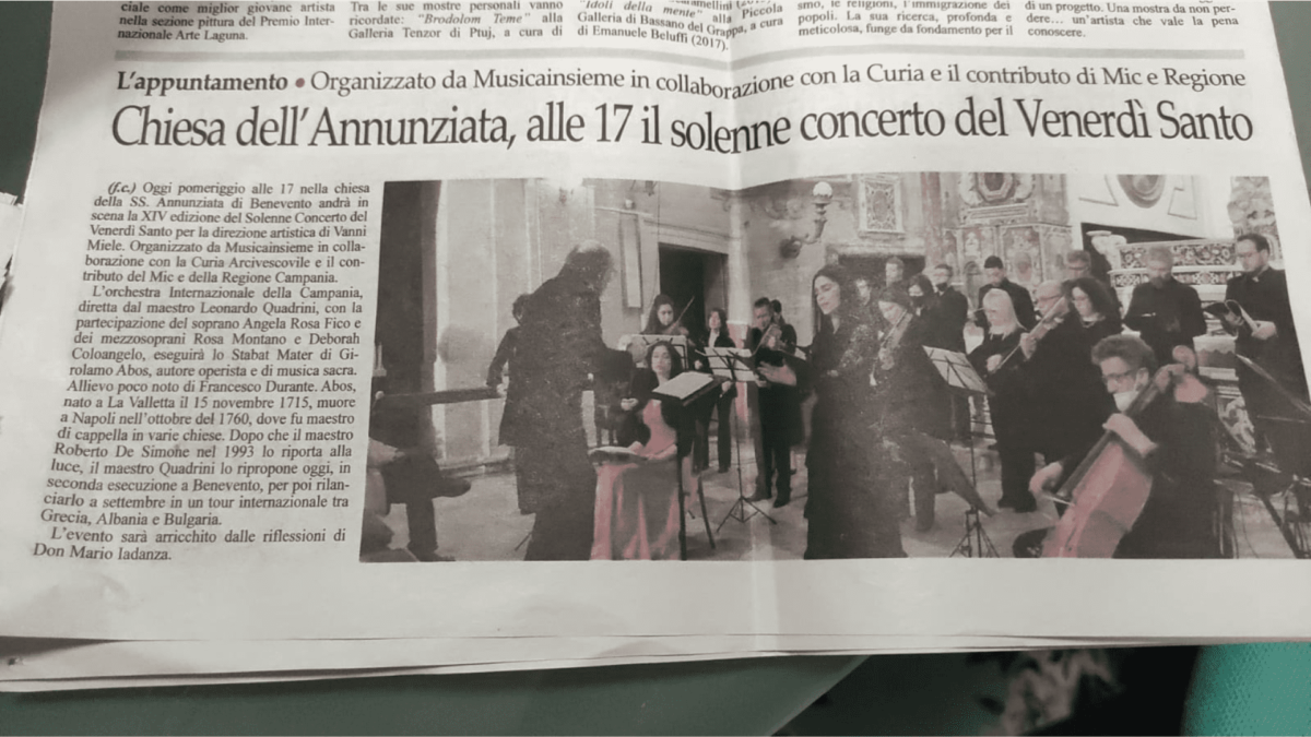 Chiesa dell'annunziata concerto del venerdì santo